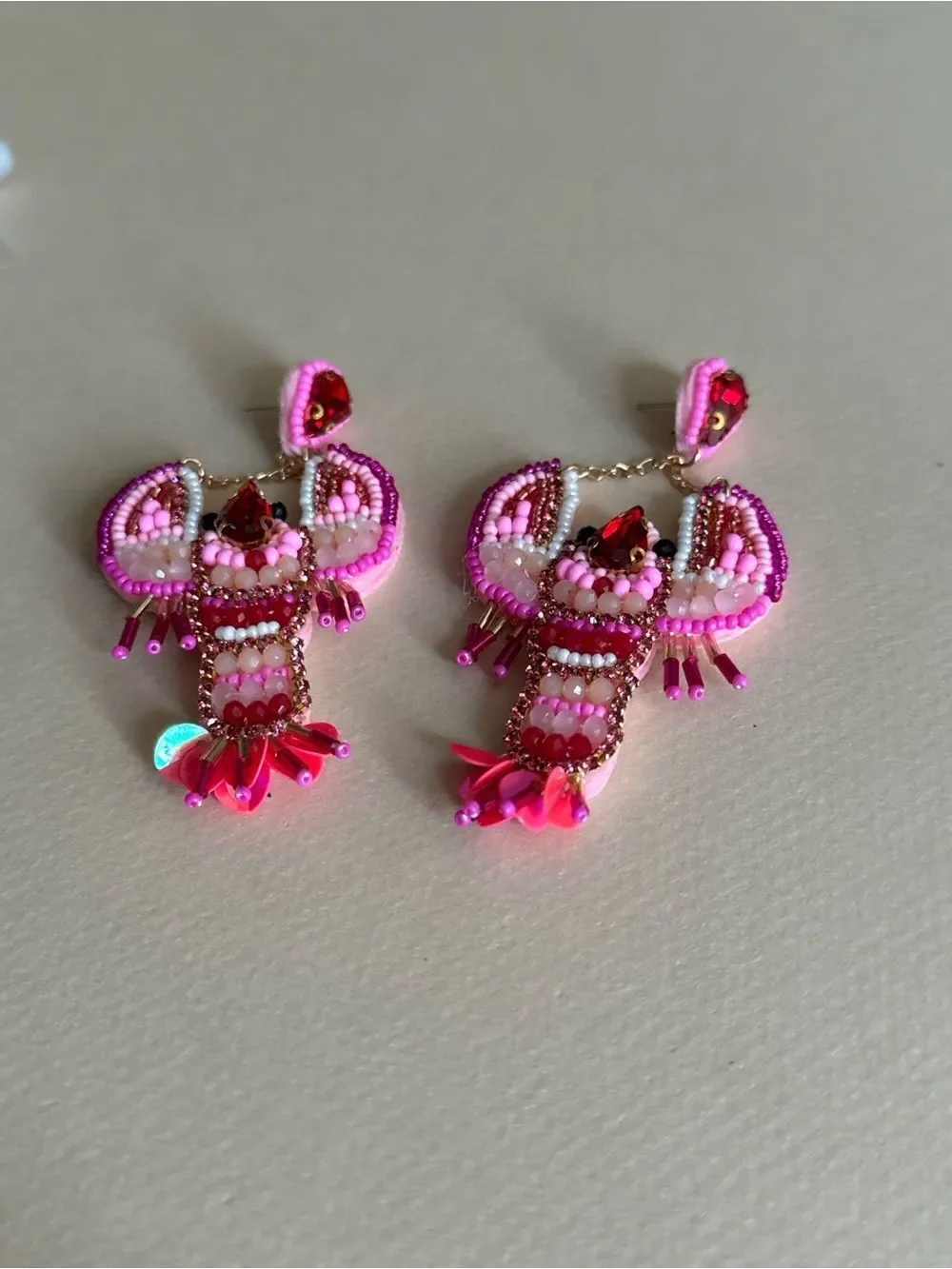 Lobster Statement Earrings #2751